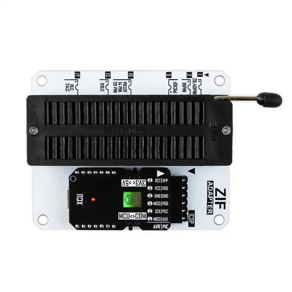 PROGRAMADOR XCU CON ADAPTADOR ZIF PARA PROGRAMAR PICs.webp