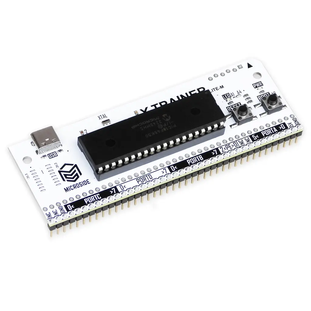TARJETA DE DESARROLLO X-TRAINER LITE M PIC18F45K50 MICROSIDE 03.webp