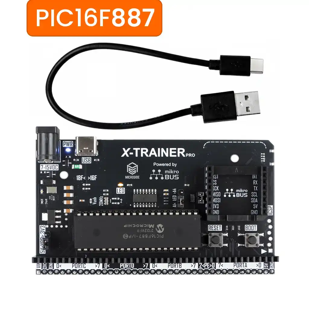 X-TRAINER PRO R4 PIC16F887 ENTRENADOR (SOLDADOS)