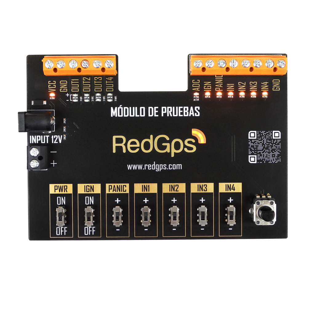 MÓDULO DE PRUEBAS PARA RASTREADOR DE VEHÍCULOS RED GPS  (NEGRO)